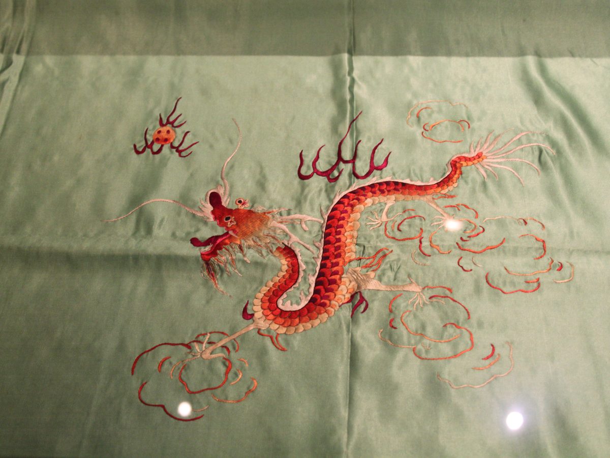 Sichuan embroidery with colorful silk threads