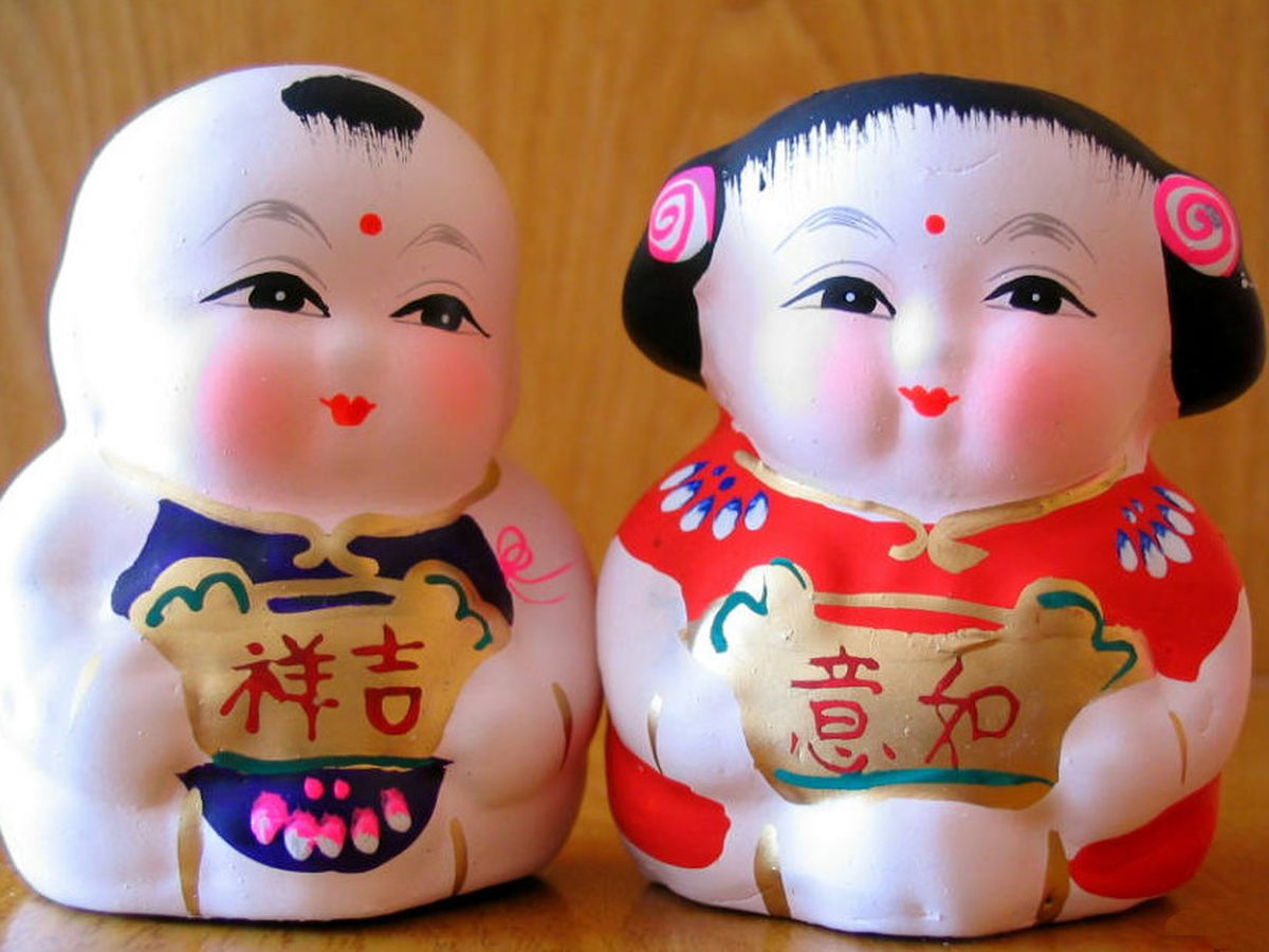 Colorful Chinese clay figurine toys